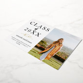 Invitation En Aluminium Lycée de base moderne de photo-foil (Rotation)