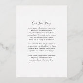 Invitation En Aluminium Lynnette Mariage traditionnel élégant (Verso)