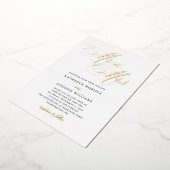 Invitation En Aluminium M. & Mme Classic Calligraphy Mariage Gold (Rotation)