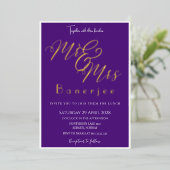 Invitation En Aluminium M. & Mme Royal Purple + Frontière (Debout devant)