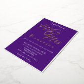 Invitation En Aluminium M. & Mme Royal Purple + Frontière (Rotation)