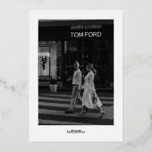 Invitation En Aluminium Magazine Journal Mariage Photo Enregistrer la date (Verso)