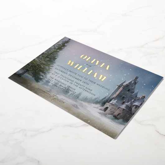 Invitation En Aluminium Magic Castle Fairytale Mariage (Rotation)