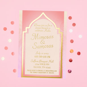 Invitation En Aluminium Magnifique brunch nuptial indien avec Mimosas et S