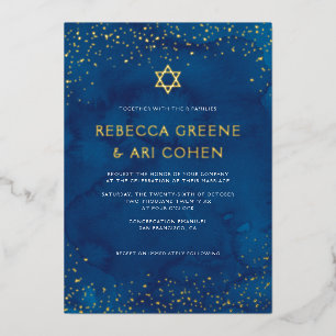 Invitation En Aluminium Magnifique juive Stary Sky Mariage REAL