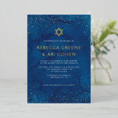 Invitation En Aluminium Magnifique juive Stary Sky Mariage REAL (Debout devant)
