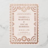 Invitation En Aluminium Magnifique Papel Picado Boda Mariage REAL (Recto)