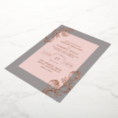 Invitation En Aluminium Magnolia Buds Blush Rose Gold Mariage (Rotation)