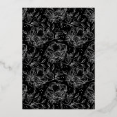 Invitation En Aluminium Main d'or réelle formelle dessinée Floral Annivers (Verso)