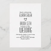 Invitation En Aluminium  main tiré Mariage pressé (Verso)