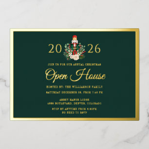Invitation En Aluminium Maison Ouverte Fête de Famille Vacances de Noël