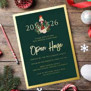 Invitation En Aluminium Maison ouverte pour les Fêtes Casse-Noisette Soiré