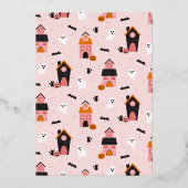 Invitation En Aluminium Maisons hantées mignonnes et effrayantes pour Hall (Verso)