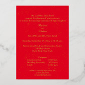 Invitation En Aluminium Mandala mariage d'or hindou (Verso)