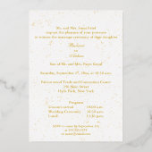 Invitation En Aluminium Mandala mariage d'or hindou (Verso)