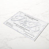 Invitation En Aluminium Marble Silver White Doctorat (Rotation)