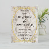 Invitation En Aluminium Marbre Art Nouveau (Debout devant)