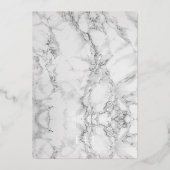 Invitation En Aluminium Marbre moderne Mariage simple Mariage à huile d'ar (Verso)