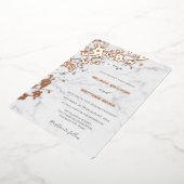 Invitation En Aluminium Marbre or rose | Cherry Blossom Mariage (Rotation)