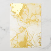 Invitation En Aluminium Marbre violet et or (Recto)
