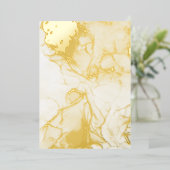 Invitation En Aluminium Marbre violet et or (Debout devant)