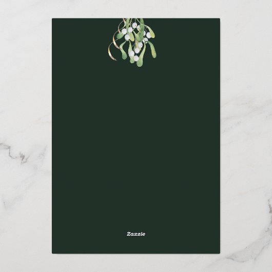 Invitation En Aluminium Margaritas et Mistletoe Cocktail Party Gold (Verso)