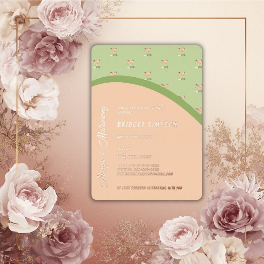 Invitation En Aluminium margs chic boho et douche matrimoniale