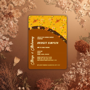 Invitation En Aluminium margs chic boho et douche matrimoniale