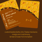 Invitation En Aluminium margs chic boho et douche matrimoniale