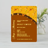 Invitation En Aluminium margs chic boho et douche matrimoniale (Debout devant)