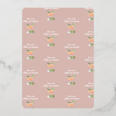 Invitation En Aluminium margs verts sauge et douche matrimoniale (Verso)