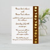 Invitation En Aluminium Marguerites et papillons au chocolat (Debout devant)