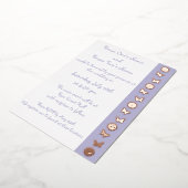 Invitation En Aluminium Marguerites et papillons en Lavande (Rotation)