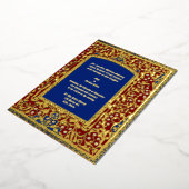 Invitation En Aluminium Mariage à cadre fleuri de style médiéval éclairé (Rotation)