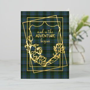 Invitation En Aluminium Mariage à carreaux tartan MacInnis