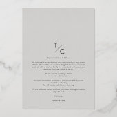 Invitation En Aluminium Mariage à effets de transparence de vélin (Verso)