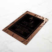 Invitation En Aluminium Mariage à feuilles de feuillage botanique pressé (Rotation)