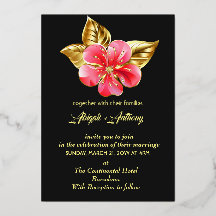Mariage à fleurs rose et or