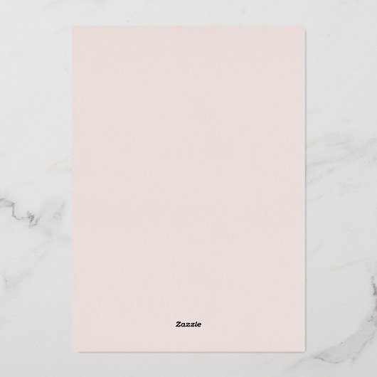 Invitation En Aluminium Mariage à huile d'ivoire et Rose (Verso)