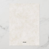 Invitation En Aluminium Mariage à l'aquarelle bleue florale et dorée (Verso)