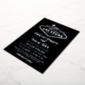 Invitation En Aluminium Mariage à Las Vegas - Informations argentées au ve (Rotation)