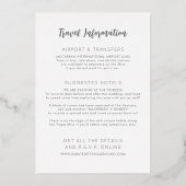 Invitation En Aluminium Mariage à Las Vegas - Informations argentées au ve (Verso)