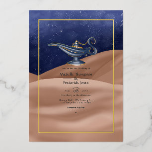Invitation En Aluminium Mariage à thème des nuits arabes