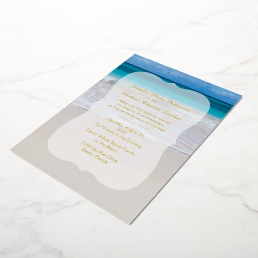 Invitation En Aluminium Mariage à White Beach (Rotation)