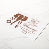 Invitation En Aluminium Mariage africain du marquage des éléphants (Rotation)