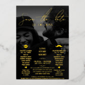 Invitation En Aluminium Mariage amusant enregistrer la date (Recto)
