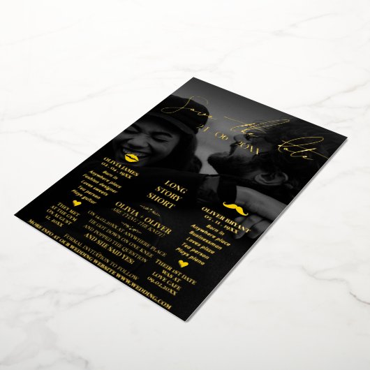 Invitation En Aluminium Mariage amusant enregistrer la date (Rotation)