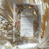 Invitation En Aluminium Mariage arabe islamique d'automne brûlé orange or