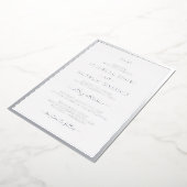 Invitation En Aluminium Mariage Argent Monogrammé (Rotation)