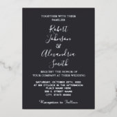 Invitation En Aluminium Mariage argenté (Recto)